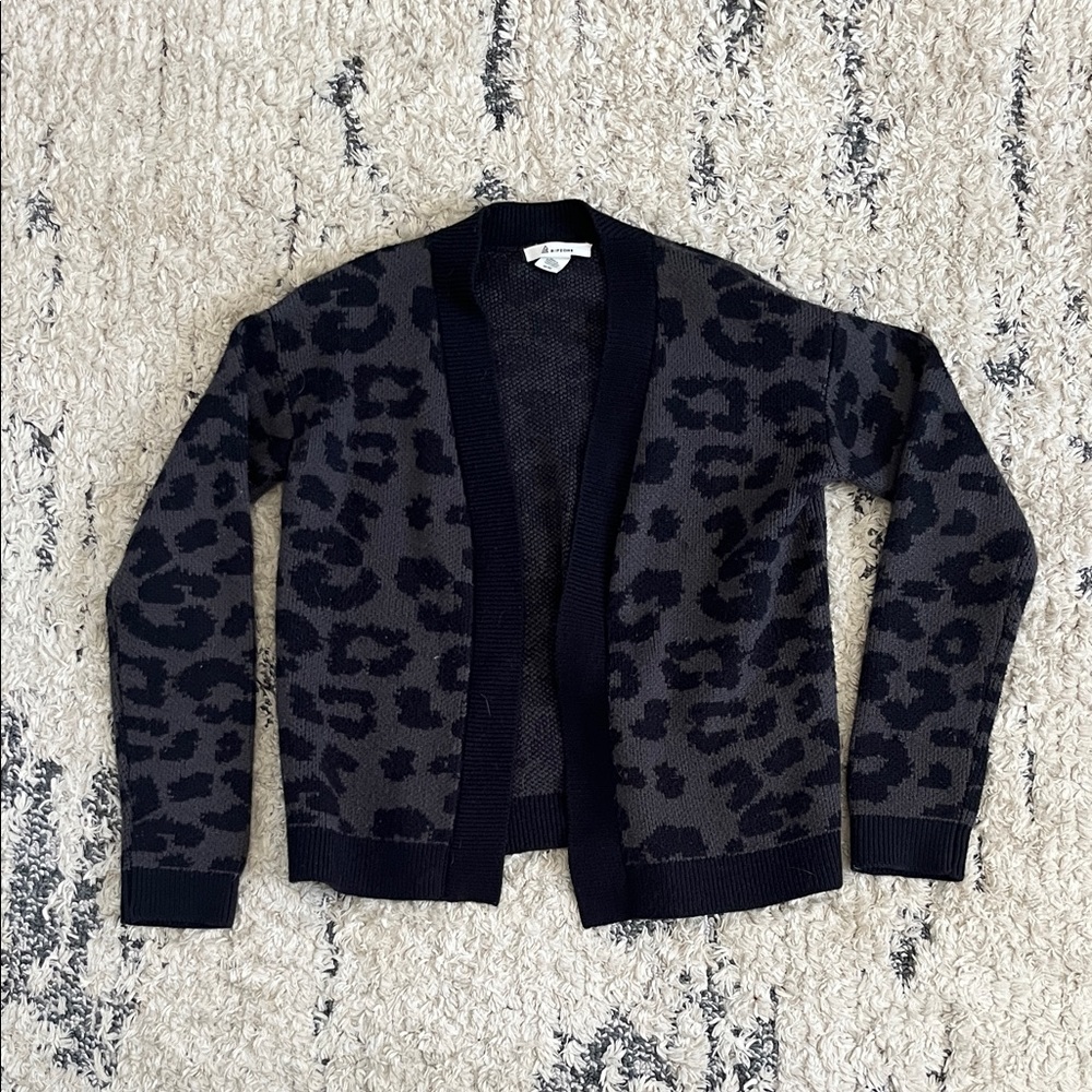 Leopard Print Kids Cardigan